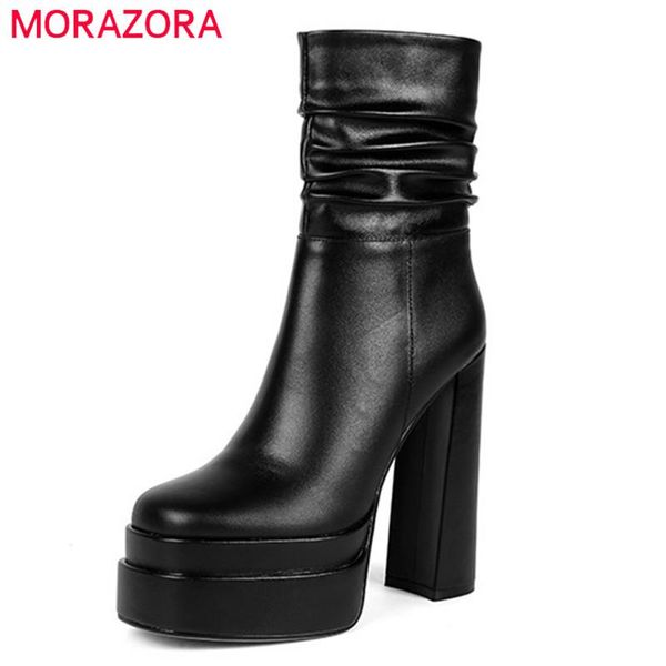 boots morazora 2022 est super high heels platform shoes women ankle square toe zip pleated autumn winter woman, Black
boots morazora 2022 est super high heels platform shoes women ankle square toe zip pleated autumn winter woman, Black