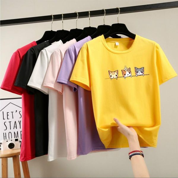 women's t-shirt 2021 summer short-sleeved female korean-style wear fashion student loose all-match half-sleeve bottoming shirt, White
women's t-shirt 2021 summer short-sleeved female korean-style wear fashion student loose all-match half-sleeve bottoming shirt, White