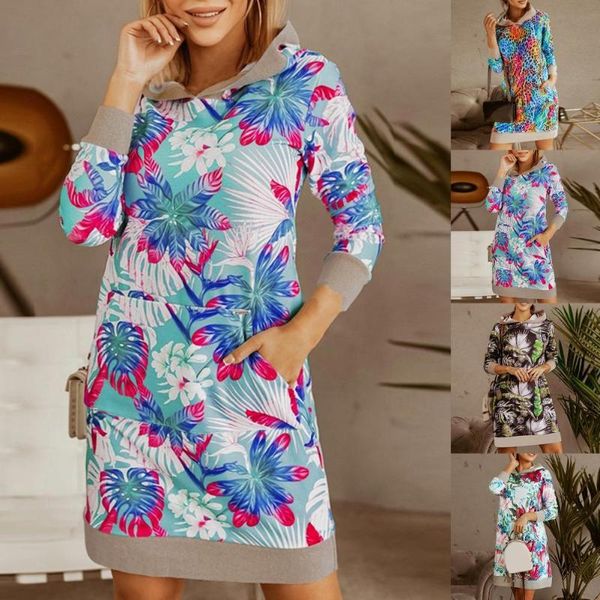 casual dresses women hooded dress flower print large pocket autumn winter loose long sleeve high waist sweatshirt, Black;gray
casual dresses women hooded dress flower print large pocket autumn winter loose long sleeve high waist sweatshirt, Black;gray