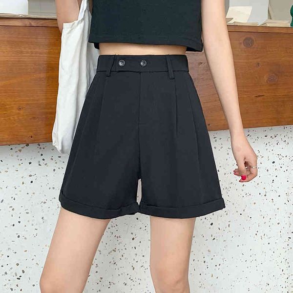 soild summer high waist fashion loose all match casual button fly summer simple wide leg shorts 210522, White;black
soild summer high waist fashion loose all match casual button fly summer simple wide leg shorts 210522, White;black
