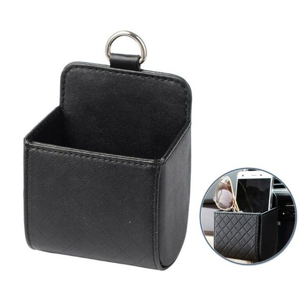 car organizer bag box black storage holder mount pu leather sunglasses