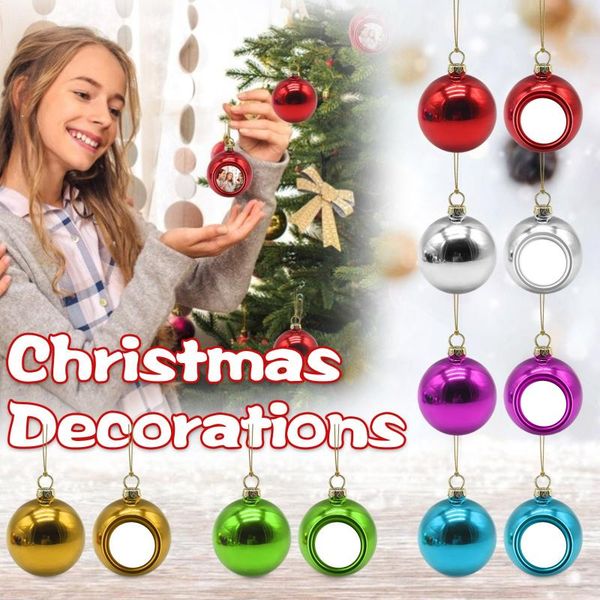 party decoration 1pc christmas balls diy po frame 6cm tree ornaments xmas decorations hanging pendants year 2021
party decoration 1pc christmas balls diy po frame 6cm tree ornaments xmas decorations hanging pendants year 2021
