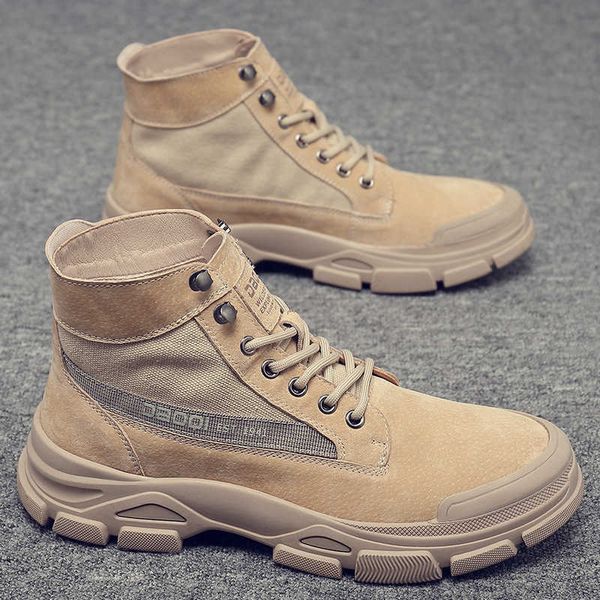 autumn and winter martin boots men's british style leather high shoes versatile desert work clothes boots, Black
autumn and winter martin boots men's british style leather high shoes versatile desert work clothes boots, Black