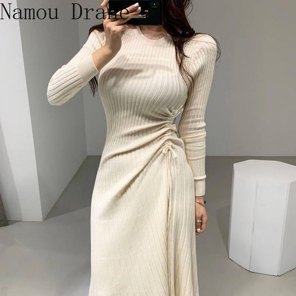 casual dresses 2021 autumn and winter all-match round neck knitted sunken stripe bottom dress drawstring waist hugging long-sleeved, Black;gray
casual dresses 2021 autumn and winter all-match round neck knitted sunken stripe bottom dress drawstring waist hugging long-sleeved, Black;gray
