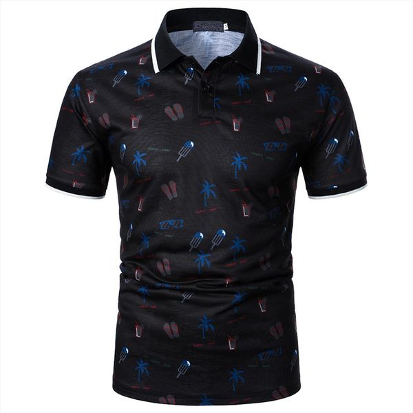 hawaiian printed shirts france homme men polos short sleeve matching casual button lapel comfortable, White;black
hawaiian printed shirts france homme men polos short sleeve matching casual button lapel comfortable, White;black