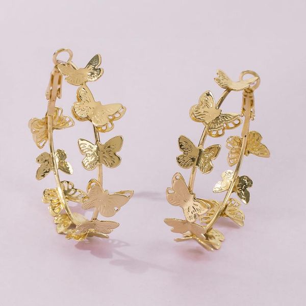 hoop & huggie gold color hollow out butterfly earrings for women big circle multiple round statement earring fashion jewelry 2021 brincos, Golden;silver
hoop & huggie gold color hollow out butterfly earrings for women big circle multiple round statement earring fashion jewelry 2021 brincos, Golden;silver