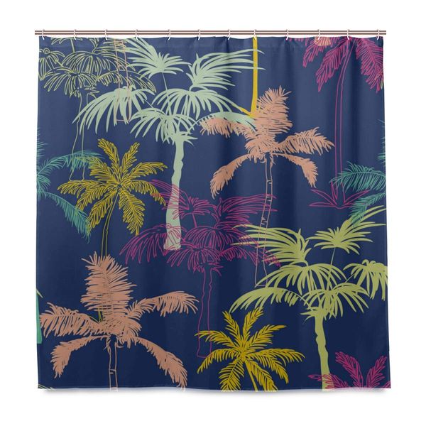 waterproof polyester fabric shower curtain dark blue colorful geometric palm trees vector quickly shower curtain, bathroom decor
waterproof polyester fabric shower curtain dark blue colorful geometric palm trees vector quickly shower curtain, bathroom decor