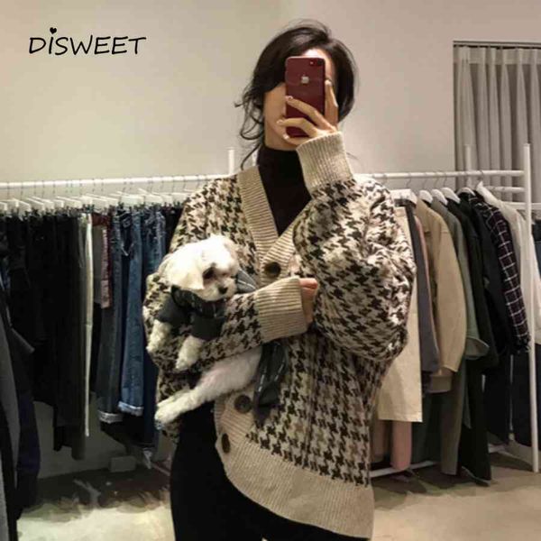 knits women oversized sweater coat buttons knitted plaid cardigans v-neck plus size thick pull femme hiver sueter mujer, White
knits women oversized sweater coat buttons knitted plaid cardigans v-neck plus size thick pull femme hiver sueter mujer, White