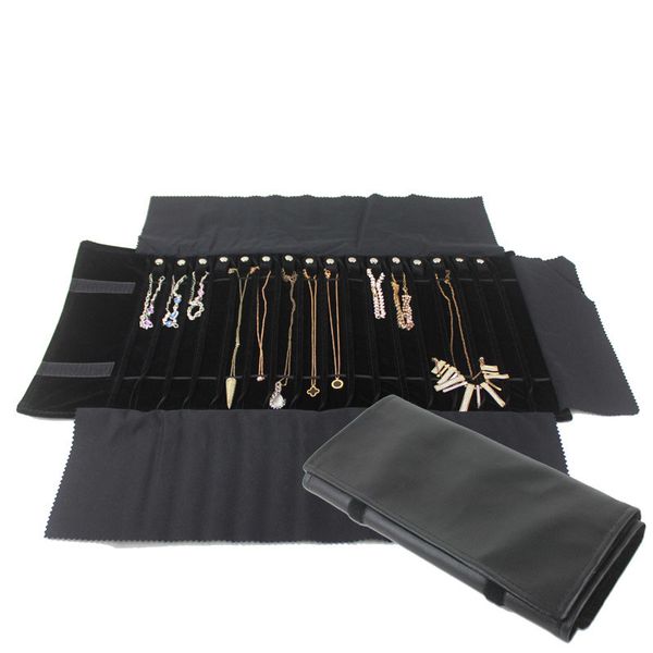 fashion black velvet/pu leather jewelry roll bag pendant bracelet organizer storage pouch portable necklace display travel cases, Pink;blue
fashion black velvet/pu leather jewelry roll bag pendant bracelet organizer storage pouch portable necklace display travel cases, Pink;blue