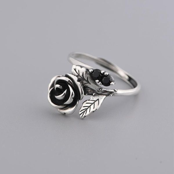 cluster rings fnj rose flower 925 silver adjustable size 100% real s925 solid ring for women jewelry fine black zircon, Golden;silver
cluster rings fnj rose flower 925 silver adjustable size 100% real s925 solid ring for women jewelry fine black zircon, Golden;silver