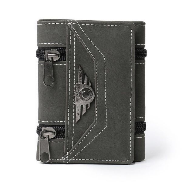 wallets men's purse three fold wallet vintage pu leather portomonee for men concis clutch billetera hombre with chain male, Red;black
wallets men's purse three fold wallet vintage pu leather portomonee for men concis clutch billetera hombre with chain male, Red;black