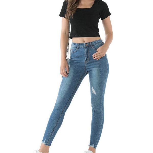 women middle waist jeans pants ripped denim streetwear full length slim pant female fashion casual blue pencil trousers women's
women middle waist jeans pants ripped denim streetwear full length slim pant female fashion casual blue pencil trousers women's