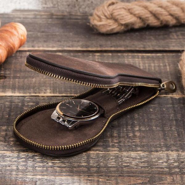 watch boxes & cases retro soft leather box luxury handmade 1 slot with portable pouch organizer bag travel case p zipper b6b7, Black;blue
watch boxes & cases retro soft leather box luxury handmade 1 slot with portable pouch organizer bag travel case p zipper b6b7, Black;blue