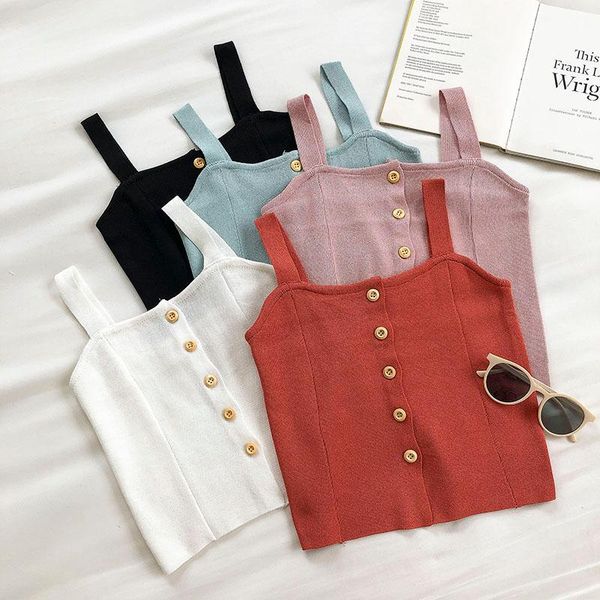 camisoles & tanks women camis button up crop 2021 summer knitted female fashion women's camisole tank, Black;white
camisoles & tanks women camis button up crop 2021 summer knitted female fashion women's camisole tank, Black;white