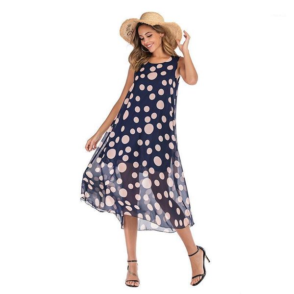dress women's fashion spring and summer models large size chiffon circle suspender loose printed women casual dresses, Black;gray
dress women's fashion spring and summer models large size chiffon circle suspender loose printed women casual dresses, Black;gray