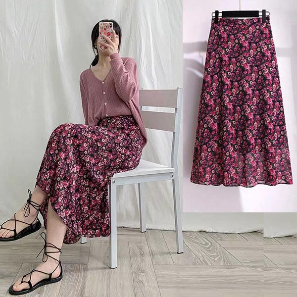 summer ruffles bohemian women fashion skirts chiffon femal maxi long skirt floral print high waist pleated jupe fy310, Black
summer ruffles bohemian women fashion skirts chiffon femal maxi long skirt floral print high waist pleated jupe fy310, Black