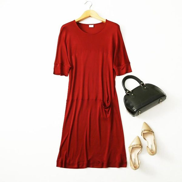 casual dresses 85%silk 15%viscose for women knitted jersey silk 2021 summer dress plus size shortsleeve ropa mujer talla grande, Black;gray
casual dresses 85%silk 15%viscose for women knitted jersey silk 2021 summer dress plus size shortsleeve ropa mujer talla grande, Black;gray