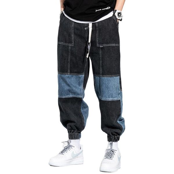 men's pants jeans fashion brand in hip hop color matching overalls loose toe harlan american summer, Black
men's pants jeans fashion brand in hip hop color matching overalls loose toe harlan american summer, Black