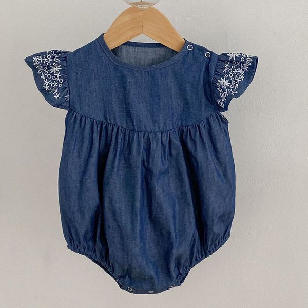 0-3yrs summer kids boy girl cowboy embroider fly sleeve rompers infant baby girl newborn rompers clothes baby girl rompers, Blue
0-3yrs summer kids boy girl cowboy embroider fly sleeve rompers infant baby girl newborn rompers clothes baby girl rompers, Blue