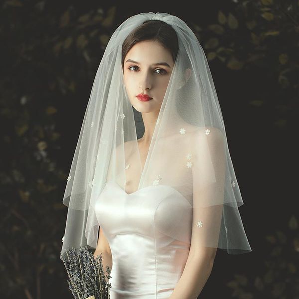 bridal veils elegant elbow wedding veil 2-layer tulle small flowers headdress with comb for travel studio po prop v701, Black
bridal veils elegant elbow wedding veil 2-layer tulle small flowers headdress with comb for travel studio po prop v701, Black