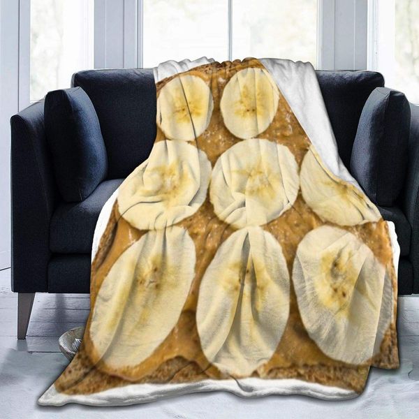 Peanut Butter and Banana Toast Sofa Throw Blanket Flannel Super Soft Fleece Beach Picnic Bedspread Home Decor All Season for
Peanut Butter and Banana Toast Sofa Throw Blanket Flannel Super Soft Fleece Beach Picnic Bedspread Home Decor All Season for