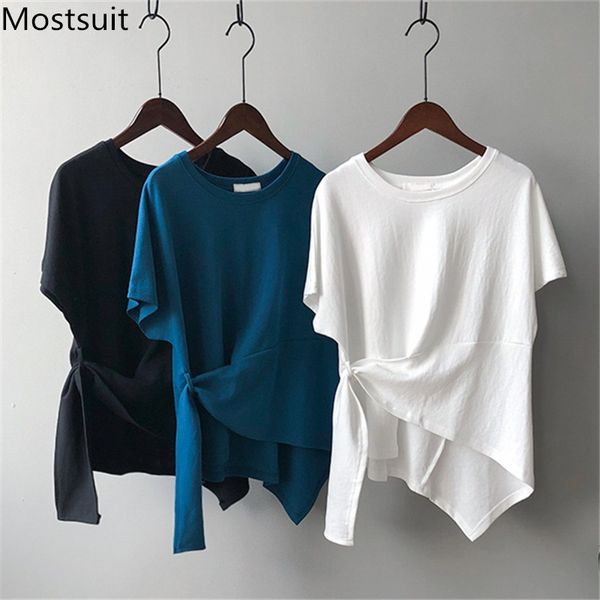 summer stylish women tees short sleeve o-neck asymmetrical casual solid t shirt korean office fashion ladies t-shirt 210514, White
summer stylish women tees short sleeve o-neck asymmetrical casual solid t shirt korean office fashion ladies t-shirt 210514, White