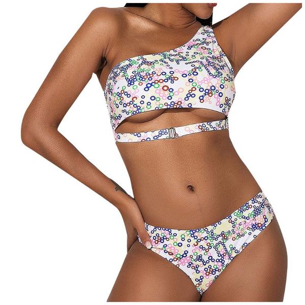 swimsuit women printed one-shoulder ladies bikinis female push up padded high-waisted 2 piece swimming suits biquini women's swimwear, White;black
swimsuit women printed one-shoulder ladies bikinis female push up padded high-waisted 2 piece swimming suits biquini women's swimwear, White;black