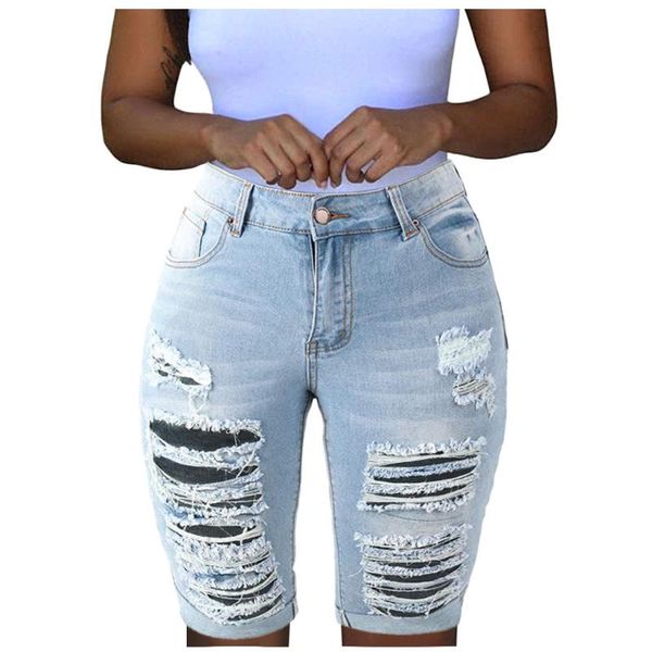women's jeans summer high waist denim blue shorts bodycon knee length elastic slim fit classic skinny ripped 2021
women's jeans summer high waist denim blue shorts bodycon knee length elastic slim fit classic skinny ripped 2021