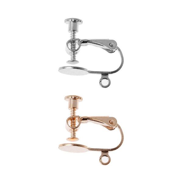 clip-on & screw back earrings for women 10pcs no piercing clip on stud earring clips blank base pad jewelry making, Silver
clip-on & screw back earrings for women 10pcs no piercing clip on stud earring clips blank base pad jewelry making, Silver