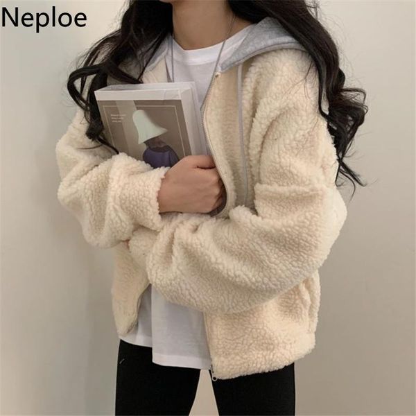 women's jackets neploe for women autumn winter clothes lamb wool hooded outwear streetwear korean fashion casual cute watm female coat, Black;brown
women's jackets neploe for women autumn winter clothes lamb wool hooded outwear streetwear korean fashion casual cute watm female coat, Black;brown