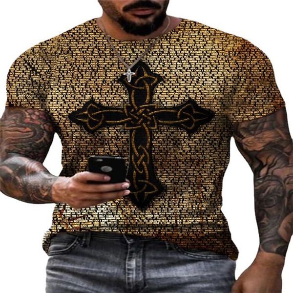 crosin men's summer casual fashion round neck cross printed t-shirt, White
crosin men's summer casual fashion round neck cross printed t-shirt, White