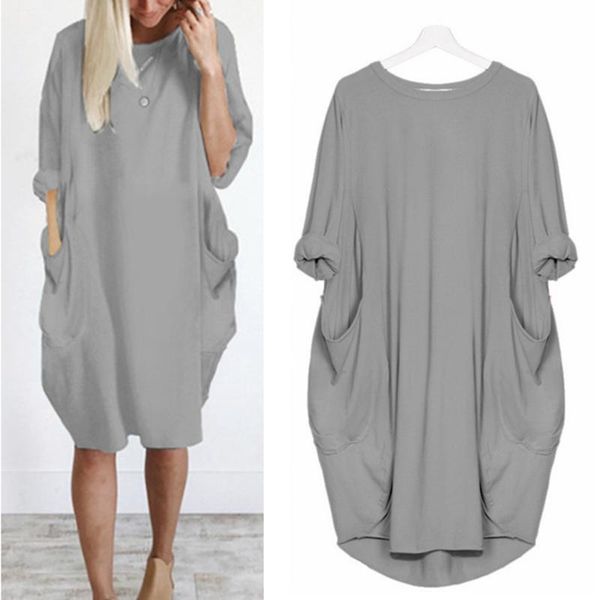 maternity dresses womens long sleeve loose with pockets dress clothes for pregnant bm88, White
maternity dresses womens long sleeve loose with pockets dress clothes for pregnant bm88, White
