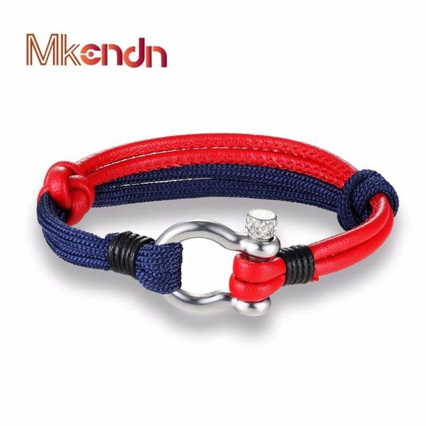 charm bracelets mkendn stainless steel screw anchor shackles black leather bracelet surf nautical sailor men wristband fashion jewelry, Golden;silver
charm bracelets mkendn stainless steel screw anchor shackles black leather bracelet surf nautical sailor men wristband fashion jewelry, Golden;silver