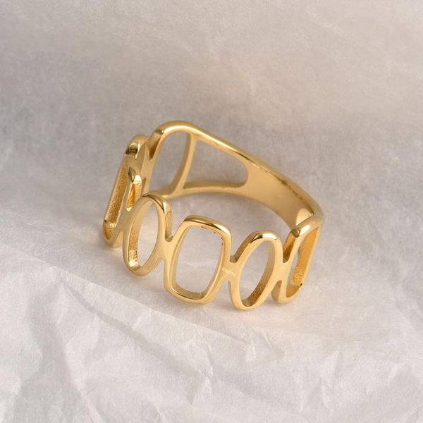 wedding rings stainless steel simple geometry hollow out ring female european fashion titanium web celebrity gold, Slivery;golden
wedding rings stainless steel simple geometry hollow out ring female european fashion titanium web celebrity gold, Slivery;golden
