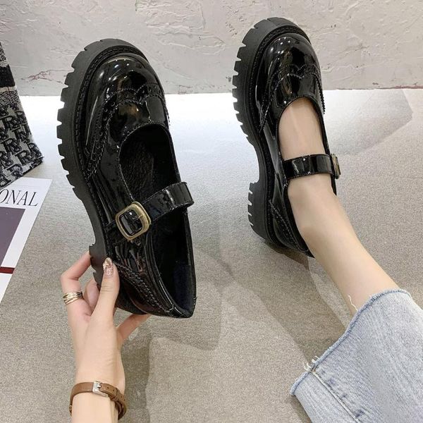dress shoes sweet lolita women patent leather ladies pumps fashion platform woman round toe girl mary jane students 2021, Black
dress shoes sweet lolita women patent leather ladies pumps fashion platform woman round toe girl mary jane students 2021, Black