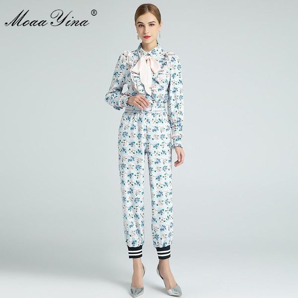 moaayina fashion designer set spring autumn women's ruffles long sleeve blouses +floral-print trousers two-piece tracksuits, Gray
moaayina fashion designer set spring autumn women's ruffles long sleeve blouses +floral-print trousers two-piece tracksuits, Gray