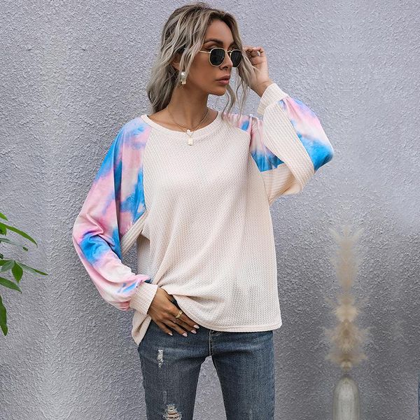 women's hoodies & sweatshirts tie-dye print long sleeve sweatshirt women casual o neck waffle oversize for 2021 streetwear, Black
women's hoodies & sweatshirts tie-dye print long sleeve sweatshirt women casual o neck waffle oversize for 2021 streetwear, Black