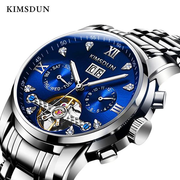 wristwatches fashion luxury kimsdun men's automatic mechanical watch business luminous day date display tourbillon relogio masculino, Slivery;brown
wristwatches fashion luxury kimsdun men's automatic mechanical watch business luminous day date display tourbillon relogio masculino, Slivery;brown