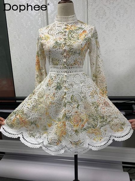 casual dresses 2021 spring summer stand collar printed embroidered hollow mini dress women's single-breasted high-waist lace with sling, Black;gray
casual dresses 2021 spring summer stand collar printed embroidered hollow mini dress women's single-breasted high-waist lace with sling, Black;gray
