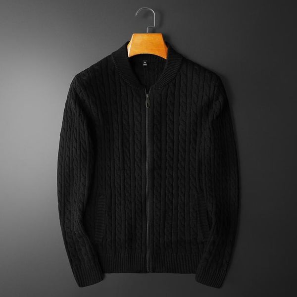 men's sweaters minglu autumn winter male luxury stand collar solid color zipper simple casual fashion slim man, White;black
men's sweaters minglu autumn winter male luxury stand collar solid color zipper simple casual fashion slim man, White;black