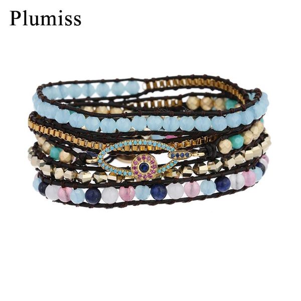 plumiss evil eye charm wrap bracelet for women stainless steel box chain natural stone boho bracelets turkish jewelry gift tennis, Golden;silver
plumiss evil eye charm wrap bracelet for women stainless steel box chain natural stone boho bracelets turkish jewelry gift tennis, Golden;silver
