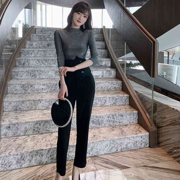 pant arrival quality comfortable women's shiny thin T-shirt long pants style elegant work two joint pieces, White
pant arrival quality comfortable women's shiny thin T-shirt long pants style elegant work two joint pieces, White