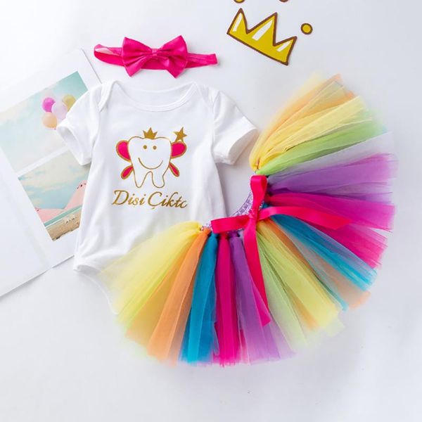 3pcs summer baby girls clothes set toddlers cartoon printing short sleeve round collar romper + mesh skirt bow headwear clothing sets, White
3pcs summer baby girls clothes set toddlers cartoon printing short sleeve round collar romper + mesh skirt bow headwear clothing sets, White