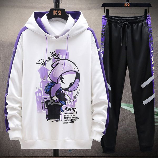 tracksuits autumn and winter men's plus veet casual suit 2021 new drawstring cartoon anime korean trend hooded sweater, Gray
tracksuits autumn and winter men's plus veet casual suit 2021 new drawstring cartoon anime korean trend hooded sweater, Gray