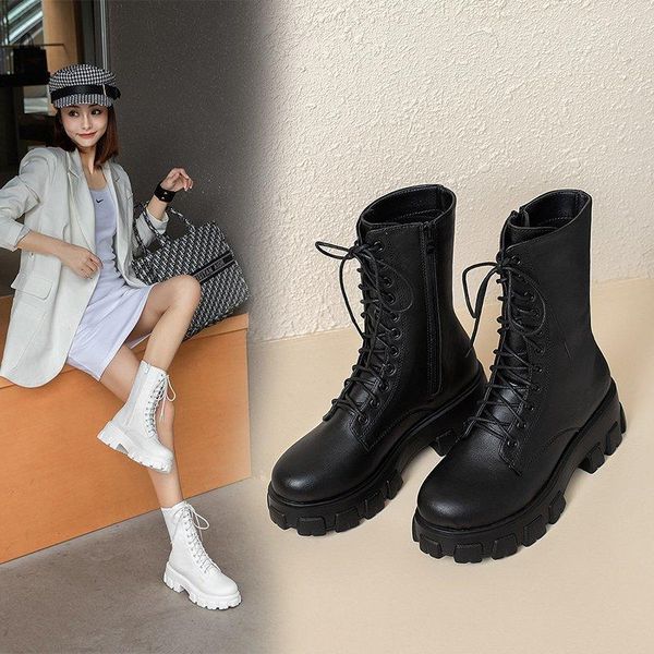 boots fashion women genuine leather platforms punk motorcycle ankle thick sole casual shoe, Black
boots fashion women genuine leather platforms punk motorcycle ankle thick sole casual shoe, Black