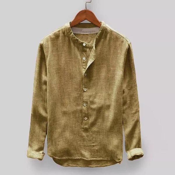 men's casual shirts men fashion shirt 2021 spring long sleeve solid color cotton linen stand mens clothes, White;black
men's casual shirts men fashion shirt 2021 spring long sleeve solid color cotton linen stand mens clothes, White;black