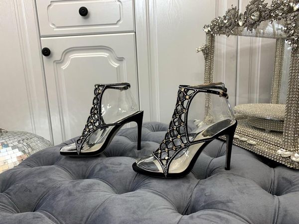 sandals european and american 2021 with open toe inlaid diamond button women's shoes thin heel high heels, Black
sandals european and american 2021 with open toe inlaid diamond button women's shoes thin heel high heels, Black