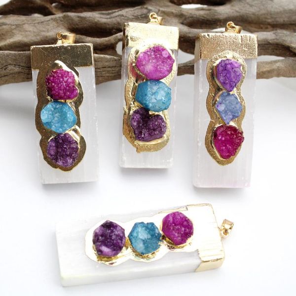 charms 3pcs natural stone selenite plaster crystal bud irregular shape pendants mineral specimen jewelry reiki healing energy, Bronze;silver
charms 3pcs natural stone selenite plaster crystal bud irregular shape pendants mineral specimen jewelry reiki healing energy, Bronze;silver