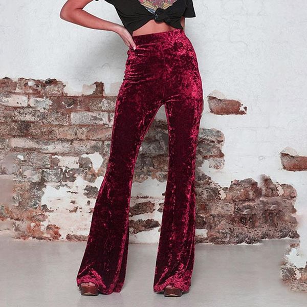 high waist elastic crushed women pant velvet flare casual bell bottoms arrival trousers wdc4134, Black;white
high waist elastic crushed women pant velvet flare casual bell bottoms arrival trousers wdc4134, Black;white