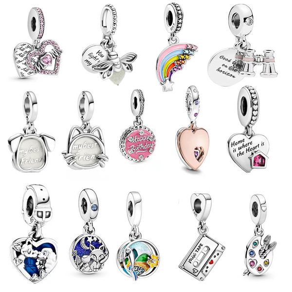 style 925 sterling silver pink telescope rainbow pendant beads charm adapting original pandora charms bracelets diy women jewelry, Bronze;silver
style 925 sterling silver pink telescope rainbow pendant beads charm adapting original pandora charms bracelets diy women jewelry, Bronze;silver